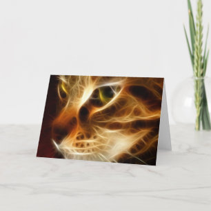 Härligt spöklikt avfyrar katten kort