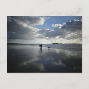 Härligt strandlandskap vykort