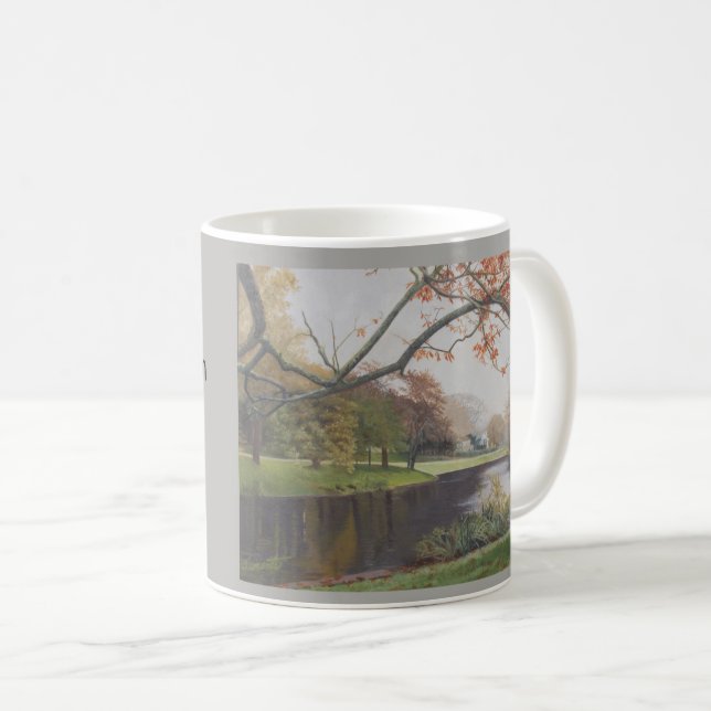 Härligt Towndamm i den östliga Hampton Long Kaffemugg (Framsida höger)