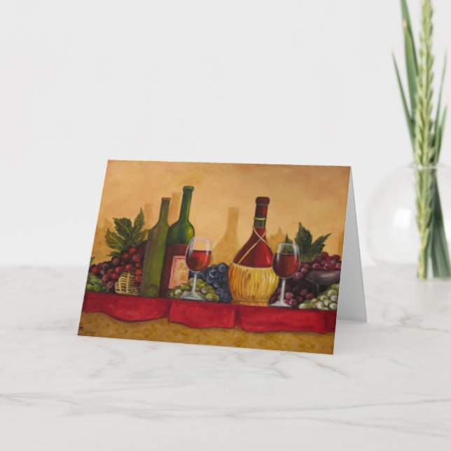 Härligt vinkonstkort kort (Framsida)