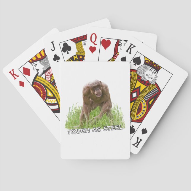 Hårlös chimp-Tuff som stål Casinokort (Baksidan)