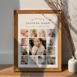 HARLOW 1:a födelsedag Välkomstskylt Baby Foton 18 Poster