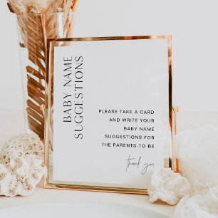 HARLOW Baby Namn föreslår babyskylt för babykläder Poster