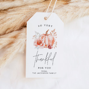 HARLOW Blommig Pumpa Thanksgiving-present Presentetikett