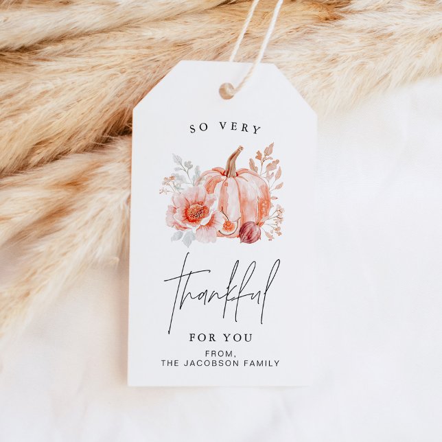 HARLOW Blommig Pumpa Thanksgiving-present Presentetikett (Skapare uppladdad)