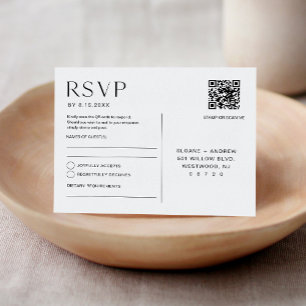 HARLOW Bröllop OSA QR-kodvykort Kort