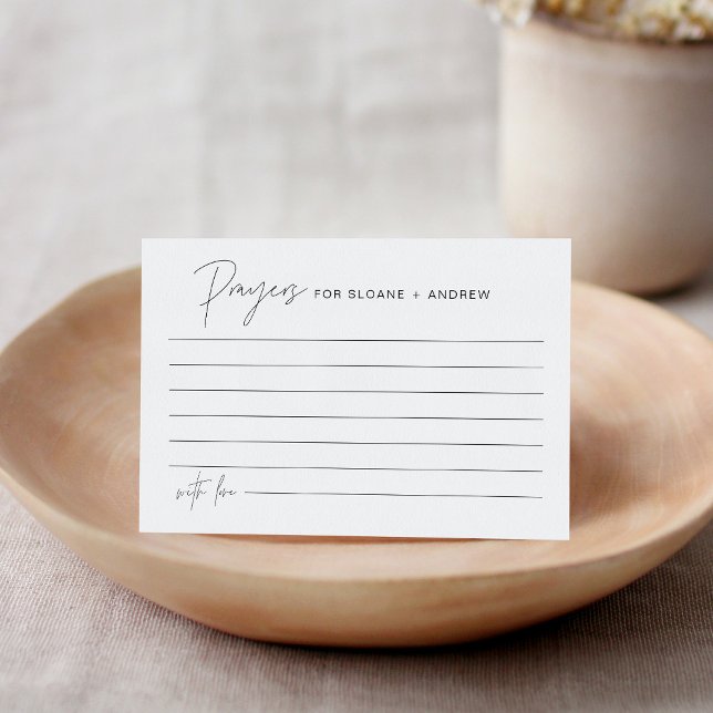 HARLOW Bröllop Prayers Card, Prayers for lite Tilläggskort (Skapare uppladdad)