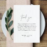 HARLOW Bröllop Tack för Brev Napkin-anteckningskor Inbjudningar<br><div class="desc">Harlow Collection - en perfekt blandning av ren sofistikering och modernt luft. Det är designat med ett modernt skript som exuderar stil och elegans. Varje produkt i samlingen är genomtänkt utformad för att visa ett utseende som är både tidlöst och trendlöst.</div>