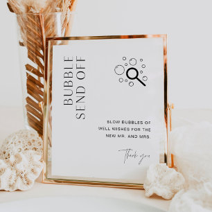 HARLOW Bubbles Bröllop Send Off Sign Poster