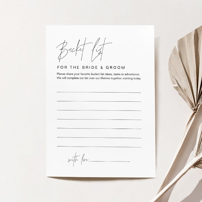 HARLOW Bucket List-Möhippa Card Inbjudningar (Skapare uppladdad)