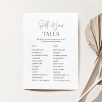 HARLOW Gamla fruar Tales Baby Shower Game Card