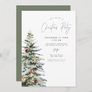 HARLOW minimal Rustic Julgran Julfest Inbjudningar