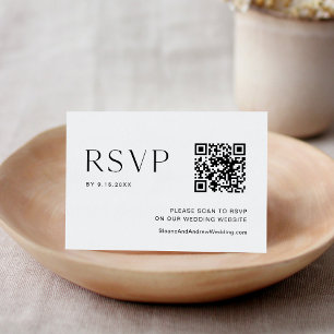 HARLOW-minimalistisk OSA av QR-koden Bröllop Kort