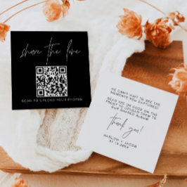 HARLOW Modern Black QR-kodkort för Kärlek Anteckningskort
