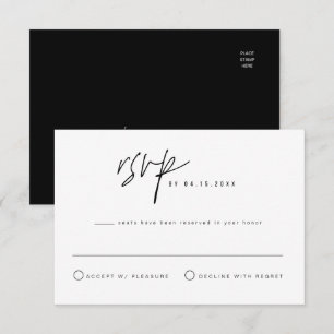 HARLOW Modern Bold Black White-vykort OSA kort