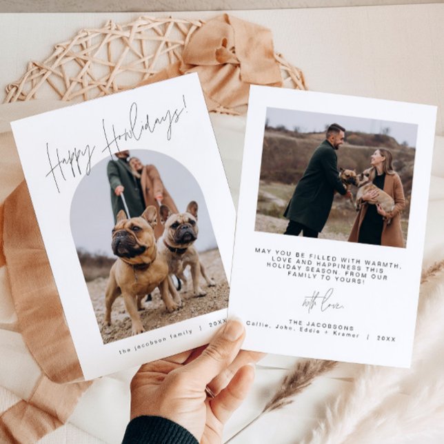 HARLOW Modern Howlidays-Hund-julkort Inbjudningar (Skapare uppladdad)