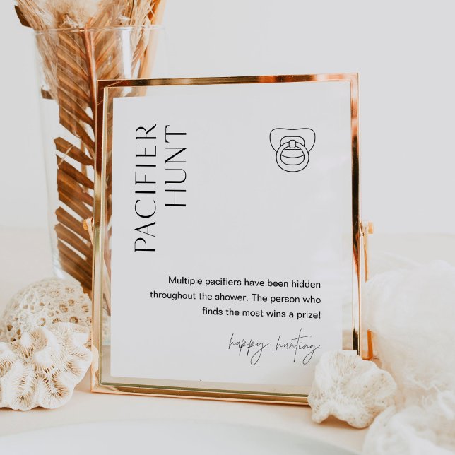 HARLOW Nappar Hunt Baby Shower Game Sign Poster (Skapare uppladdad)