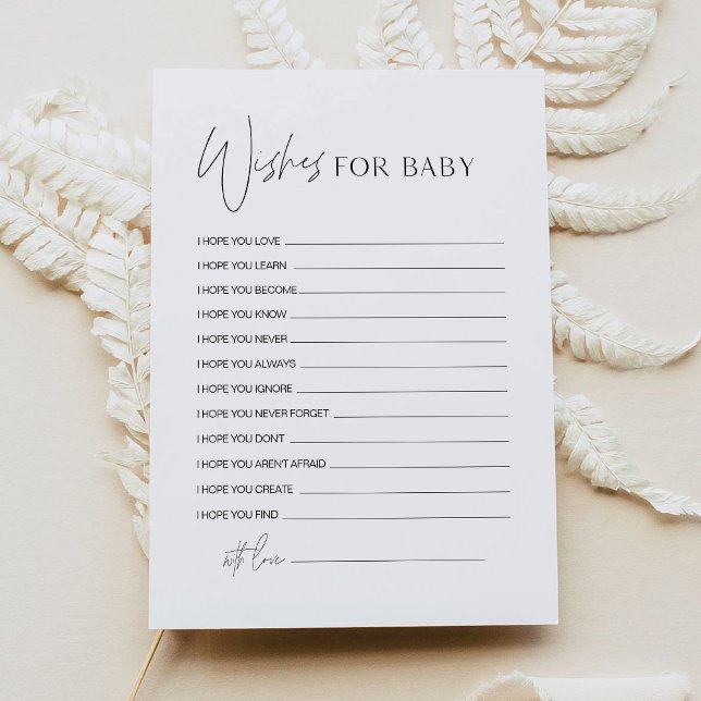 HARLOW Önskemål for Baby Shower Adapter Inbjudningar (Skapare uppladdad)