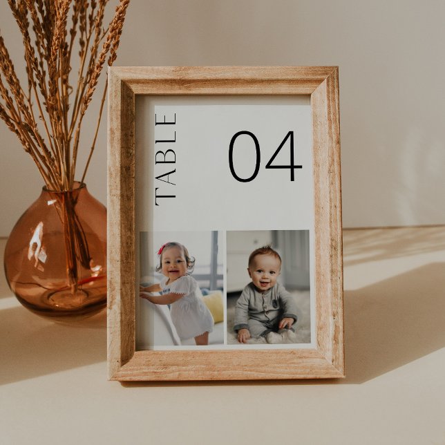 HARLOW Photo Bordsnummer Card för barn (Skapare uppladdad)