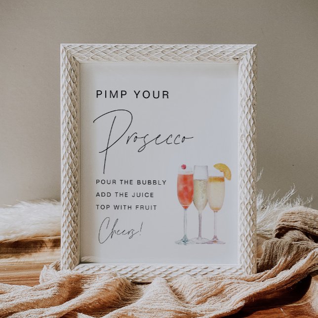HARLOW Pimp din Prosecco Mimosa-signering Poster (Skapare uppladdad)