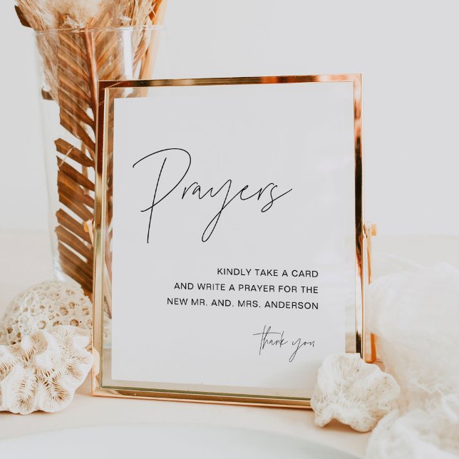 HARLOW Prayers for Bride & Groom Bröllop Sign Poster (Skapare uppladdad)