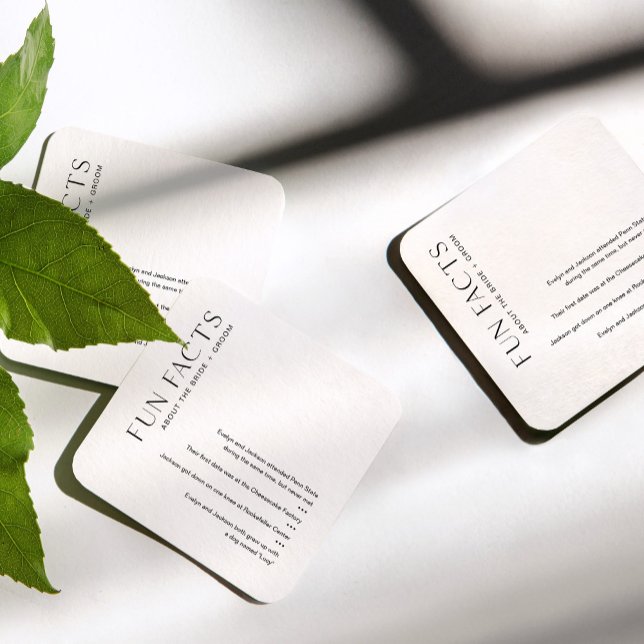 HARLOW Roligt Facts Om Underlägg av grov och groom Papper Kvadrat (Skapare uppladdad)