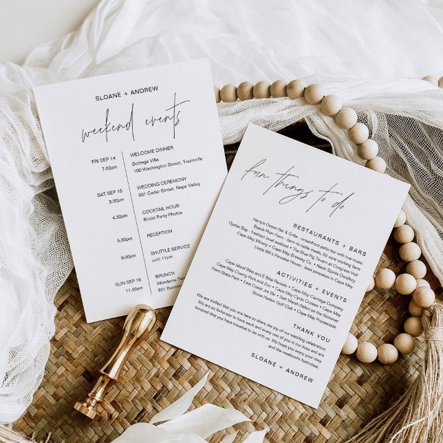 HARLOW Roligt Sak att göra Bröllop Välkommen Brev Inbjudningar (Skapare uppladdad)