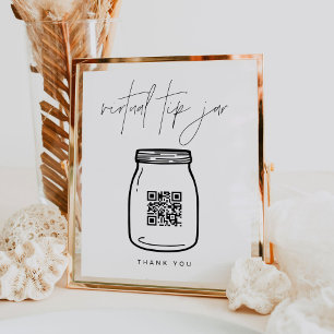 HARLOW Virtuell Tip Burk Venmo QR-kodsignatur Poster