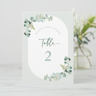 HARLYN Bordsnummer Eucalyptus Möhippa Card