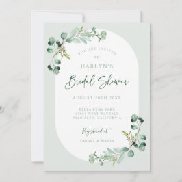 HARLYN Eukalyptus Bröllopsdusch Inbjudan