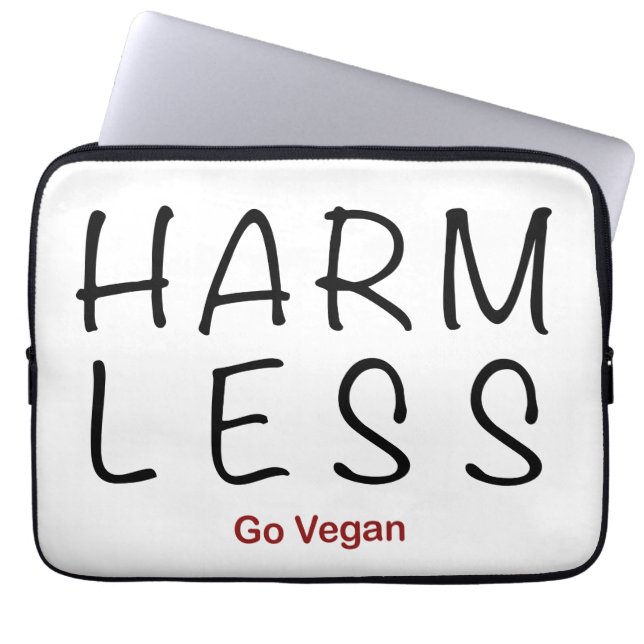 Harm Less - Go Vegan Laptop Fodral (Framsidan)