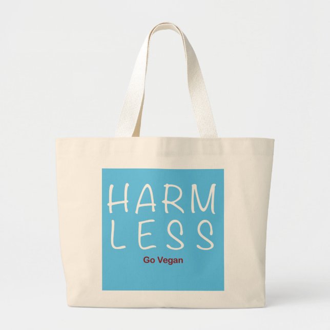 Harm Less - Go Vegan (Light Version) Jumbo Tygkasse (Framsidan)