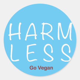 Harm Less - Go Vegan (Light Version) Runt Klistermärke
