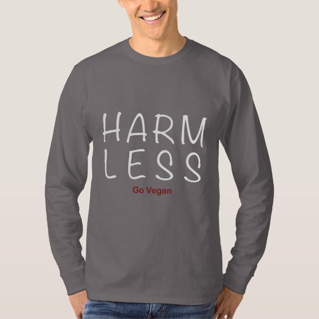 Harm Less - Go Vegan (Light Version) T Shirt (Framsida)