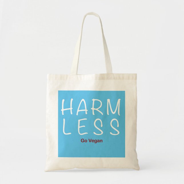 Harm Less - Go Vegan (Light Version) Tygkasse (Framsidan)