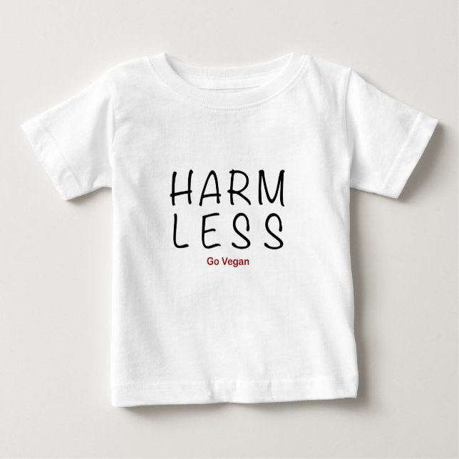 Harm Less - Go Vegan T Shirt (Framsida)