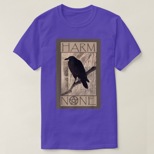Harm None WiccanPagan Design T Shirt (Design framsida)