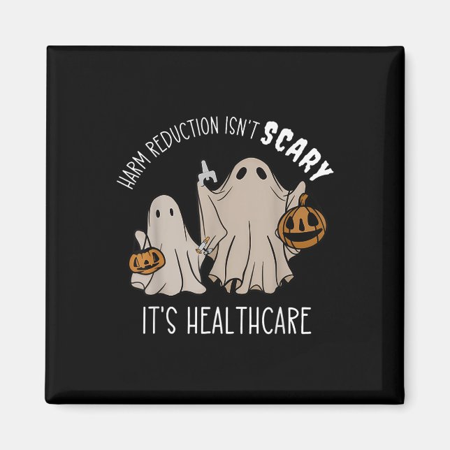 Harm Reduction Insnt Scary Overdose Awareness Ghos Magnet (Framsidan)