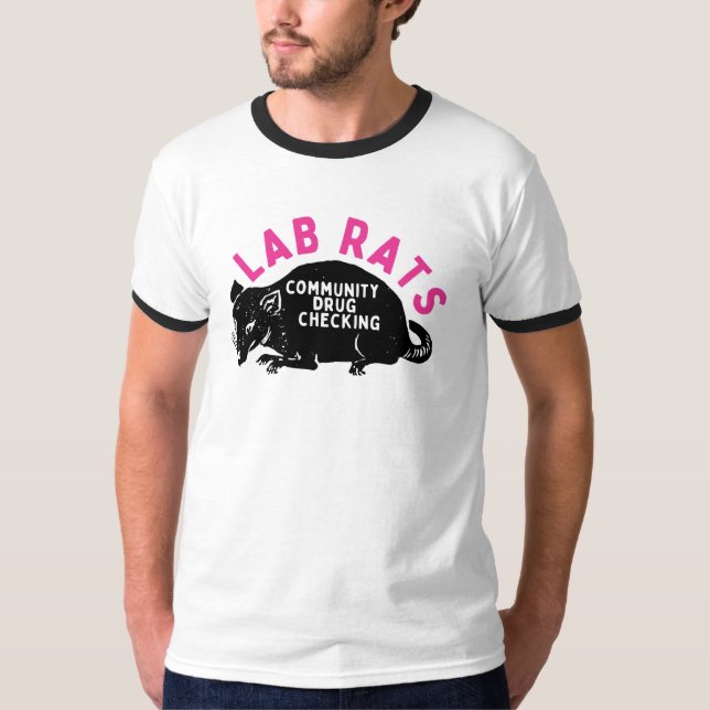 Harm Reduction Sisters Lab Rats CDC T Shirt (Framsida)