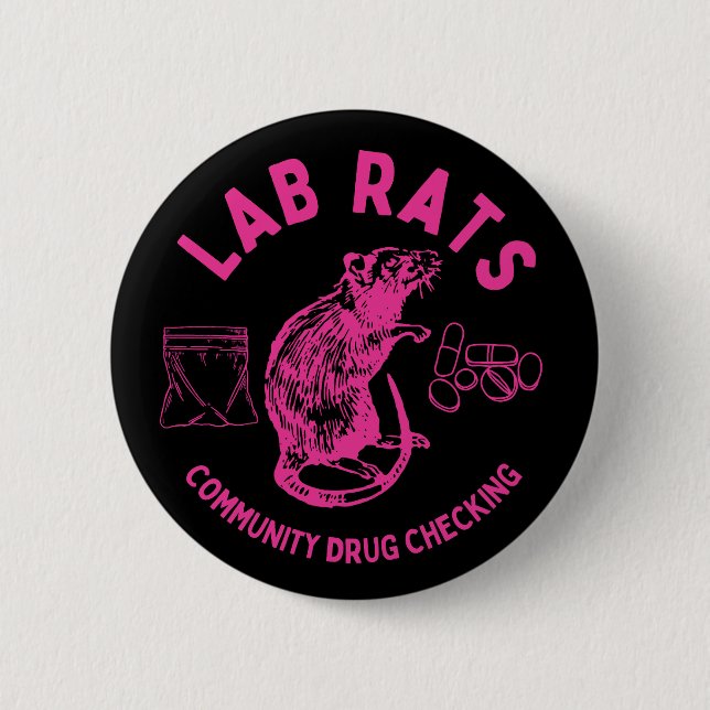Harm Reduction Sisters Lab Rats Logo Knapp (Framsida)