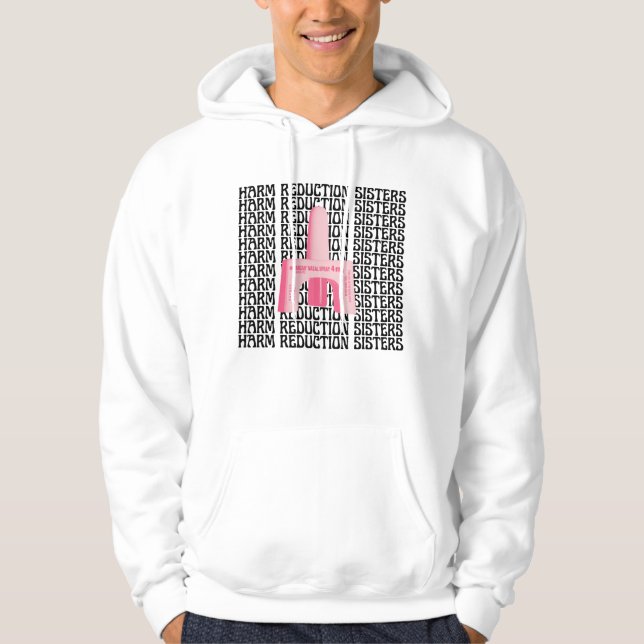 Harm Reduction Sisters Rosa Narcan Hoodie (Framsida)