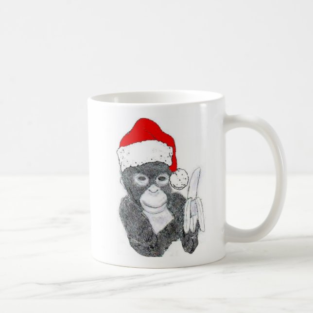 HÄRMA MED DEN SANTA HATTEN OCH BANANEN, GLAD ~, KAFFEMUGG (Höger)