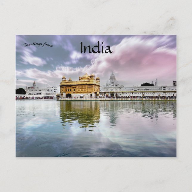 Harmandir Sahib Golden Temple Amritsar Indien Vykort (Framsida)