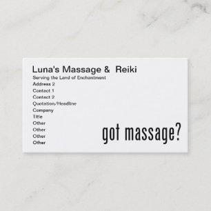 Harmassage? Tidsbeställning Kort