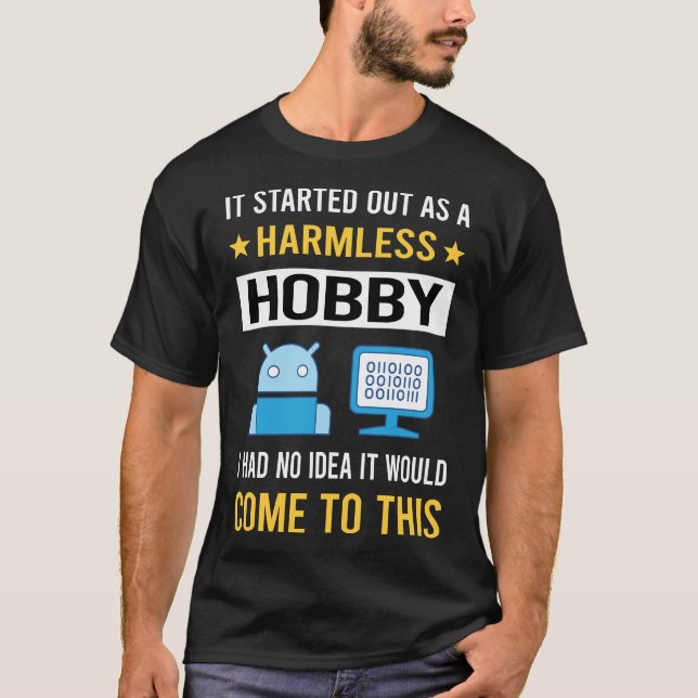 Harmless Hobby Artificial Intelligence AI T Shirt (Framsida)