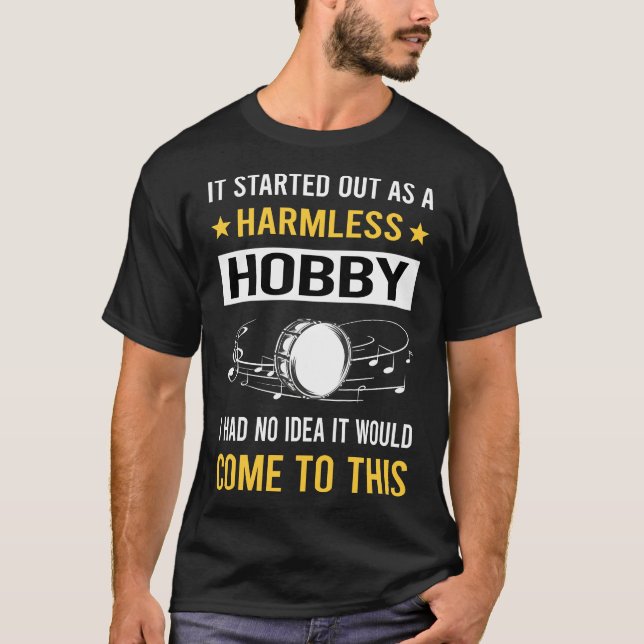 Harmless Hobby Bass Drum T Shirt (Framsida)