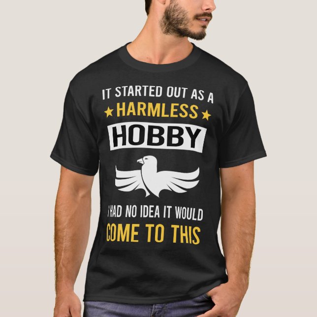 Harmless Hobby Falconry Falconer T Shirt (Framsida)