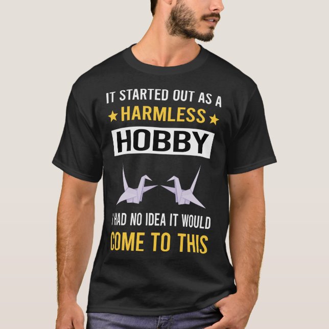 Harmless Hobby Origami T Shirt (Framsida)