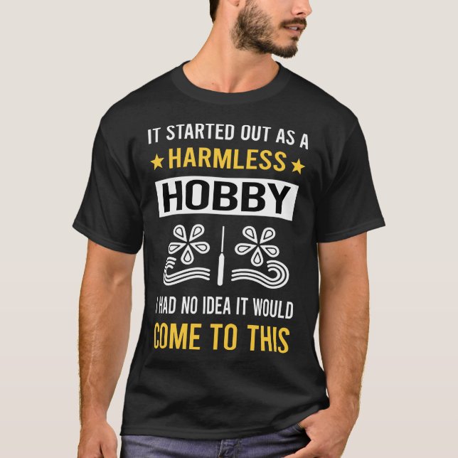 Harmless Hobby Quilling T Shirt (Framsida)