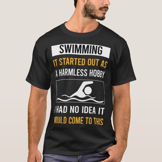Harmless Hobby Swimming Simma Swimmer T Shirt (Framsida)